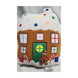 Gingerbread House Christmas Holiday Pillow